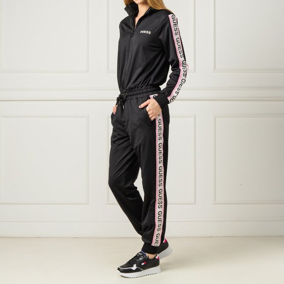 GUESS Sideband Logo Drawstring Waist Jumpsuit sz S - Picture 5 of 16